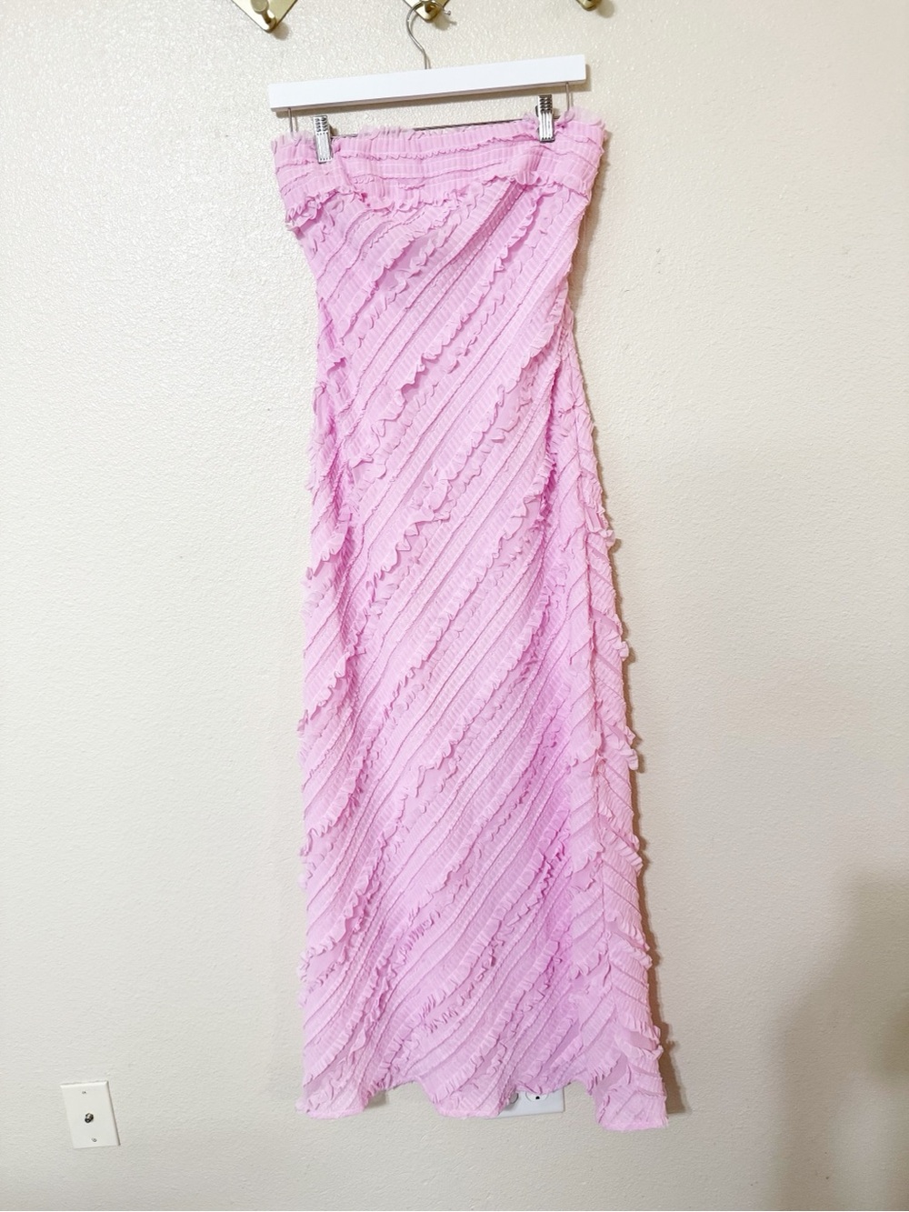 Endless Rose Anthropologie Strapless Textured Column Midi Dress Size Medium NEW - Picture 10 of 15